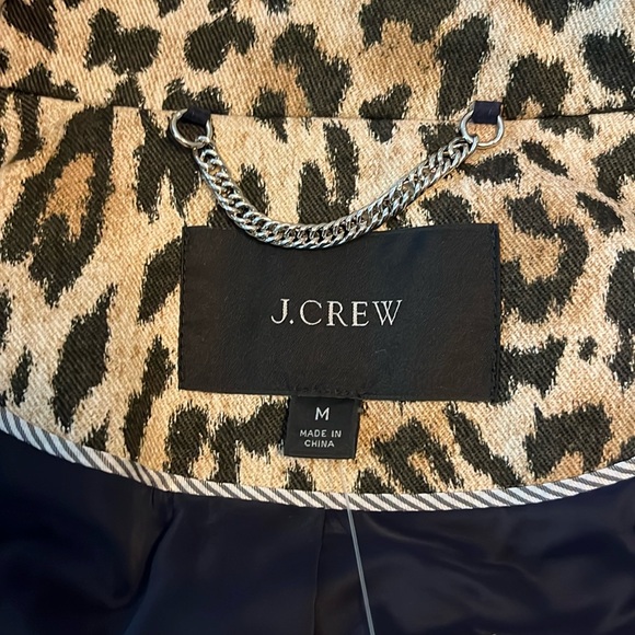 J. Crew Collection short trench coat in leopard - Picture 6 of 7